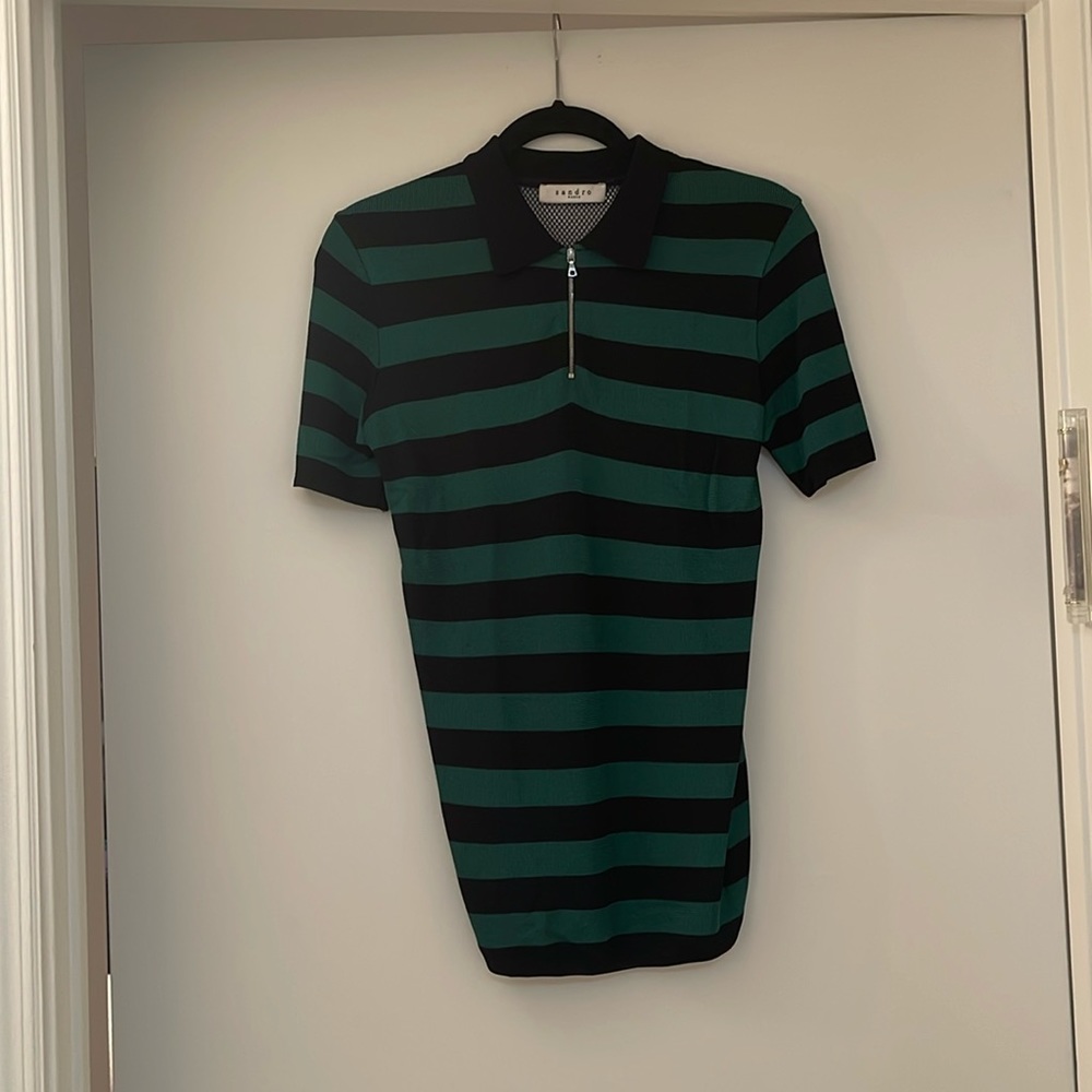 SANDRO striped top with sexy back!
